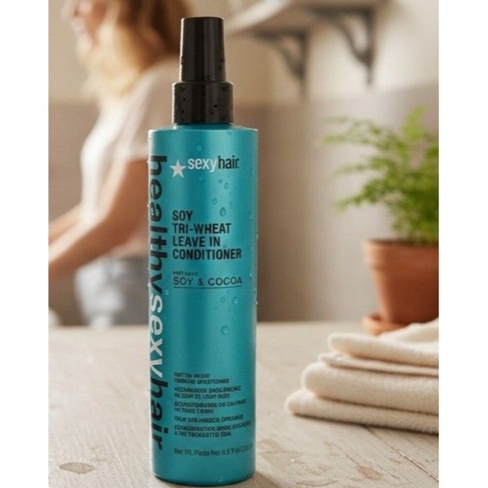 New Healthy Sexyhair Soy Tri-Wheat Leave In Conditioner 8.5fl oz